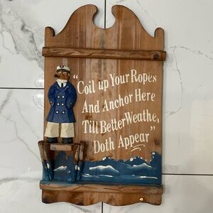 Wooden plaque sailor, skipper, nautical ocean, sea